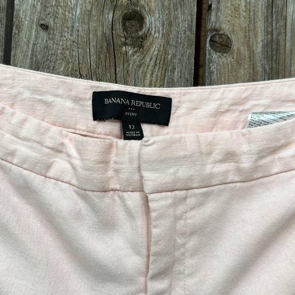Banana republic Avery linen pants. Size 12. Blush color. - Picture 2 of 9
